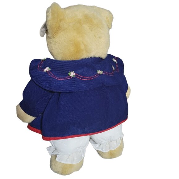 Dan Dee Ribbons & Bows Teddy Bear 16 inch Plush Blue Coat Stuffed Animal Toy - Picture 2 of 6
